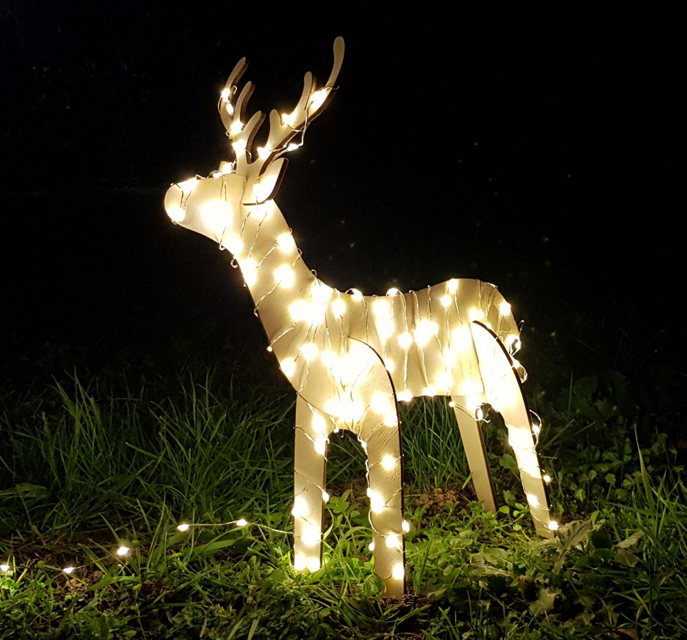 Bright 3D reindeer rental in Milan Italy